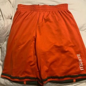 Nike Miami Hurricanes reversible shorts